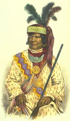 Billy Bowlegs, 1870 (håndfarget litho)